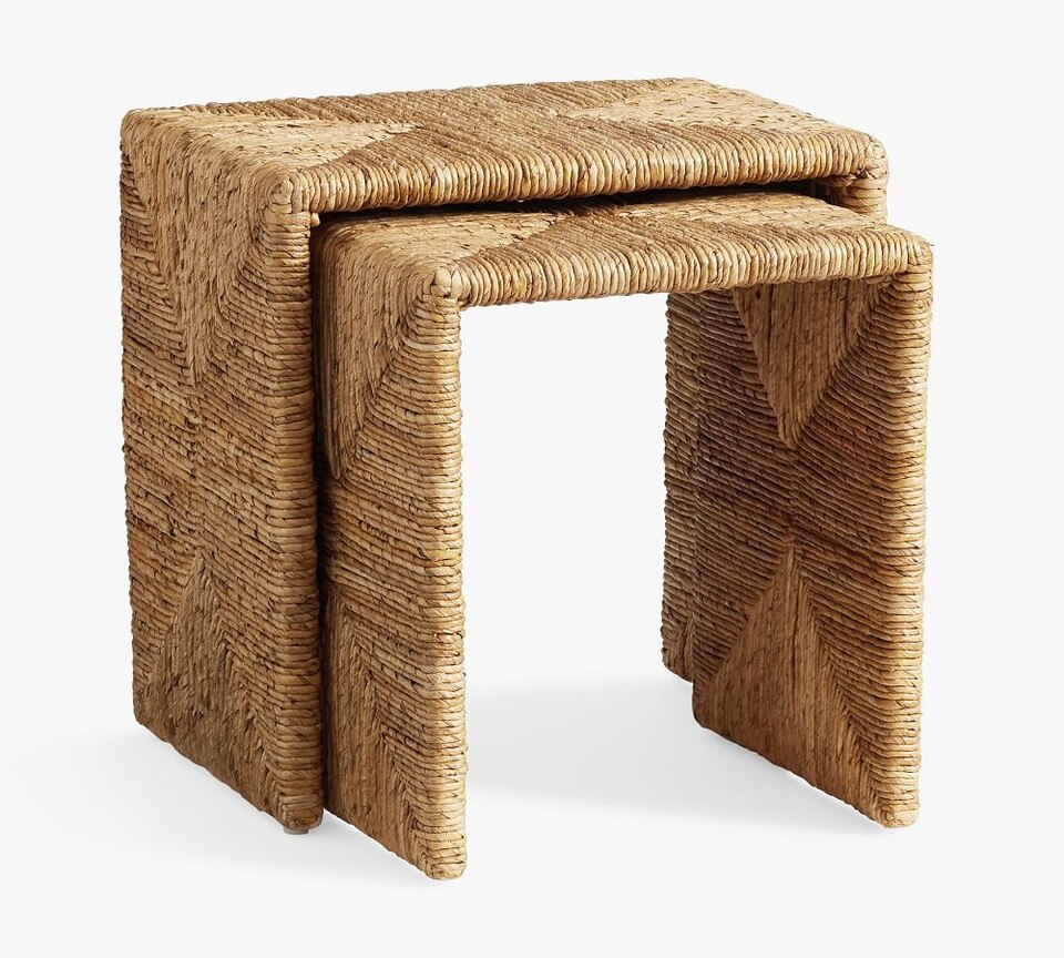 Woven Nesting Side Tables Pottery Barn Australia